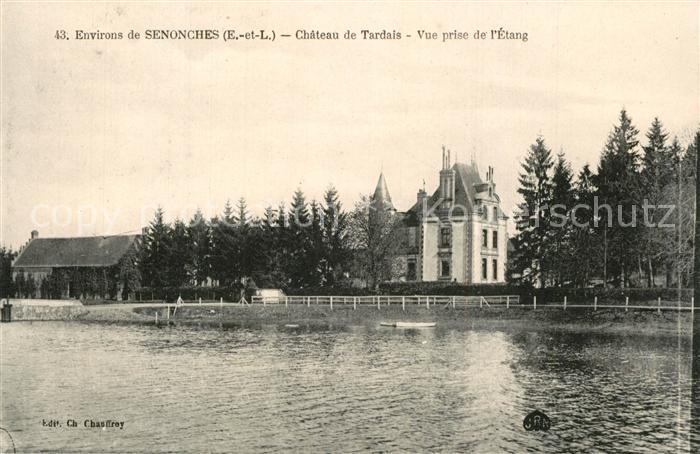 Senonches Chateau de Tardais vue prise de l'étang