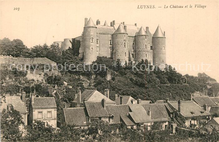 Luynes Indre-et-Loire Chateau et le village Schloss