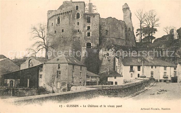 Clisson Chateau et le vieux pont Schloss