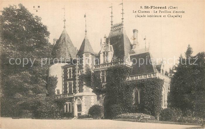 Saint-Florent-sur-Cher Chateau Pavillon d entrée Schloss