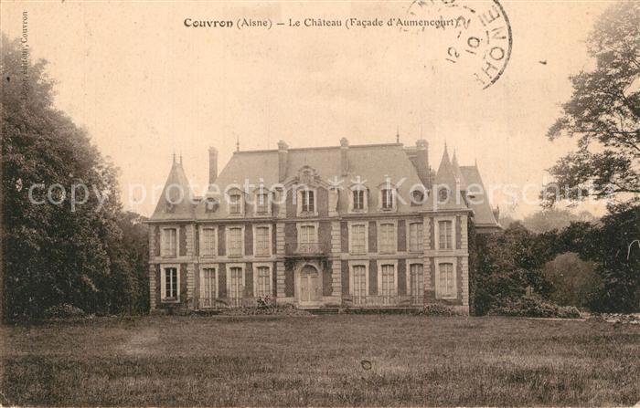 Couvron-et-Aumencourt Chateau Facade d Aumencourt Schloss