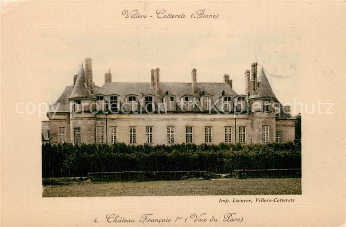 Villers-Cotterets Chateau Francois Ier vue du parc Schloss