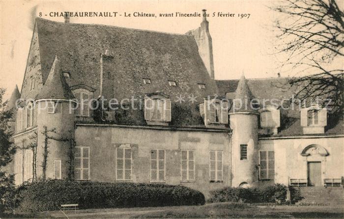 Chateau-Renault Chateau avant l'incendie du 5 février 1907 Schloss