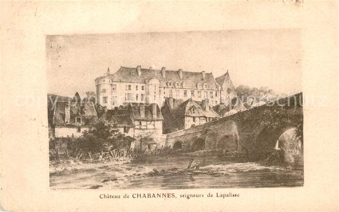 Chabannes Chateau Schloss Kuenstlerkarte