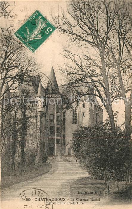 Chateauroux Indre Chateau Raoul Entrée de la Prefecture
