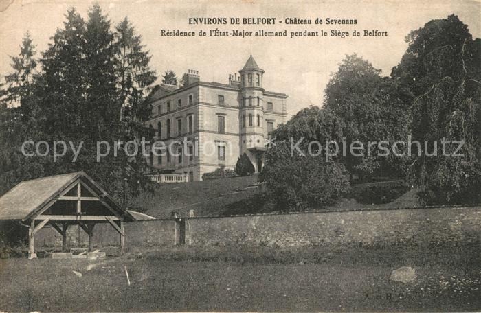 Belfort Alsace Chateau de Sevenans Residence de l’Etat Major allemand pendant le