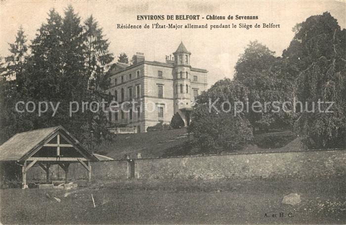 Belfort Alsace Chateau de Sevenans Residence de l’Etat Major allemand pendant le