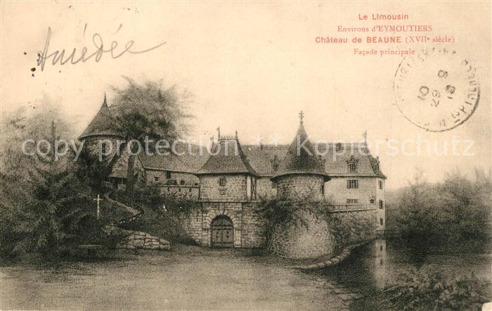 Eymoutiers Chateau de Beaune Facade principale