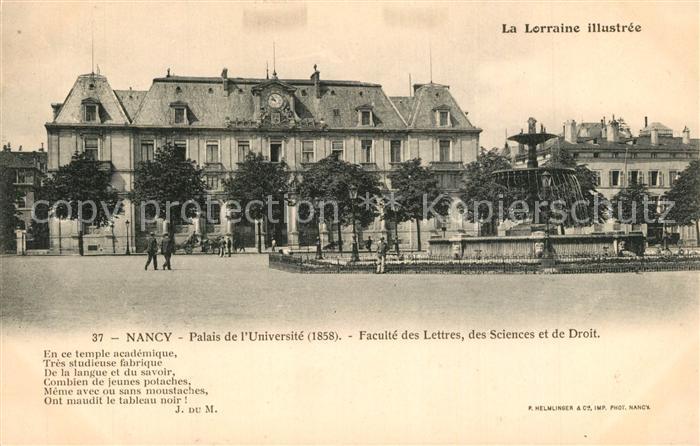 Nancy Lothringen Palais de l’Universite Faculte des Lettres des Sciences et de D