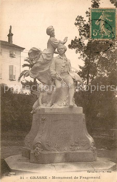 Grasse Alpes Maritimes Monument de Fragonard