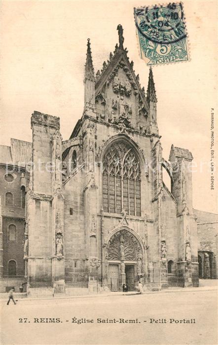 Reims Champagne Ardenne Eglise Saint Remi Petit Portail