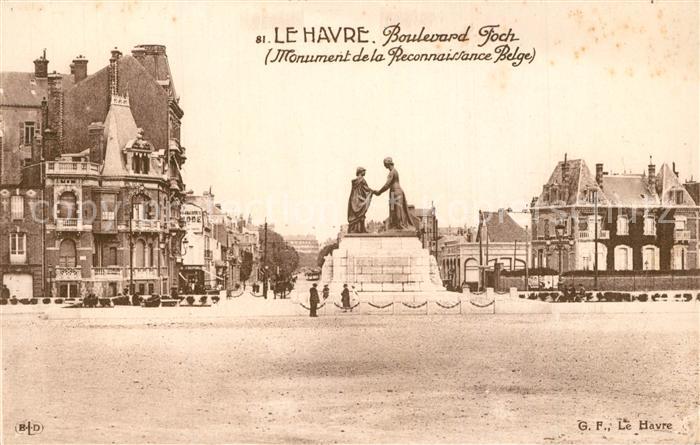 Le Havre Boulevard Foch Monument de la Reconnaissance Belge