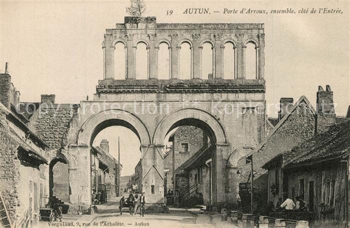 Autun Porte d’Arroux ensemble cote de l'Entree