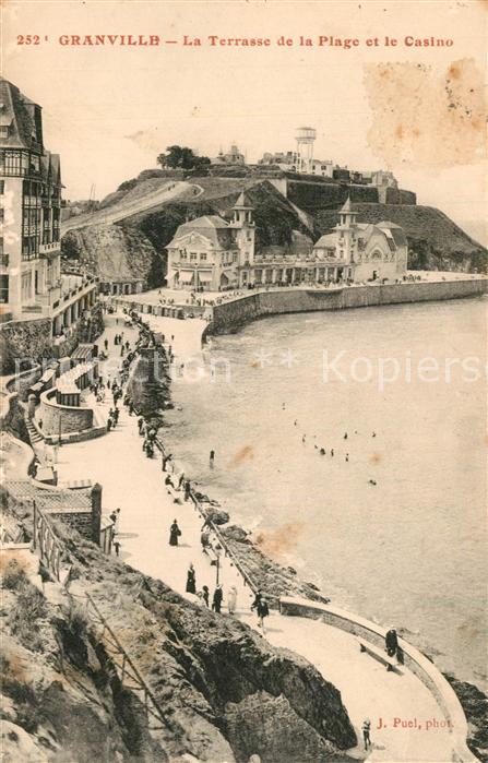Granville Manche La Terrasse de la Plage et le Casino