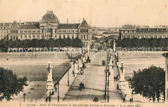 Lyon France Pont de l’Universite et Faculte des Let