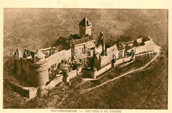 Haut-Koenigsbourg Hohkoenigsburg Vue prise a vol d Oiseau