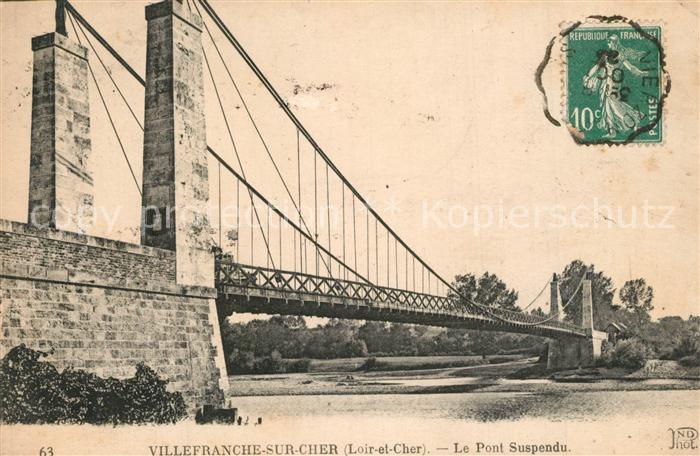 Villefranche-sur-Cher Le Pont Suspendu