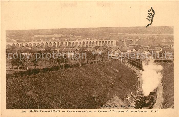 Moret-sur-Loing Vue d’ensemble sur le Viaduc et Tranchee du Bourbonnais