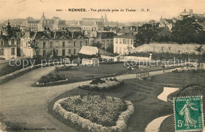 Rennes Ille-et-Vilaine Vue generale prise du Thabor