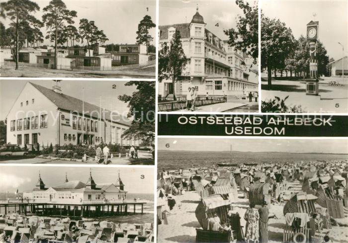 Ahlbeck Ostseebad FDGB Urlauberdorf und Erholungsheim Bernhard Goering  Seebruec