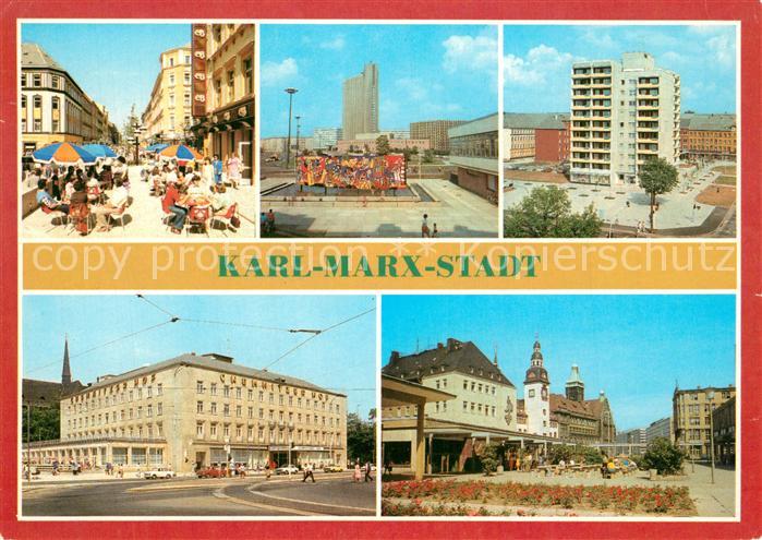 Karl-Marx-Stadt Cafe Bruehl Interhotel Kongress Punkthaus Muehlenstrasse Interho