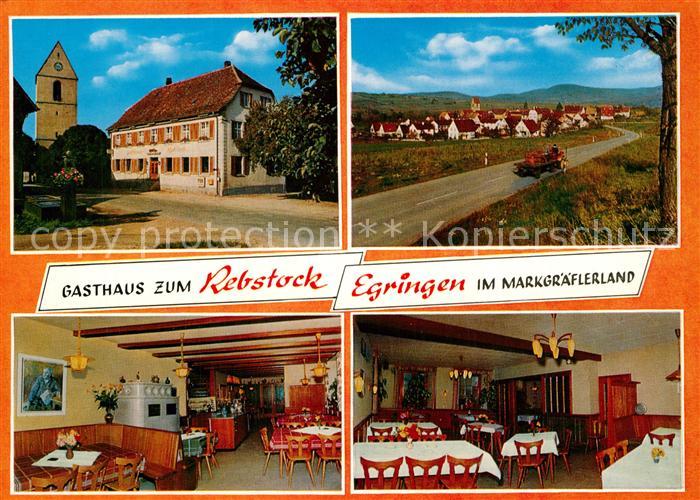 Egringen Gasthaus zum Rebstock Speisesaal Panorama