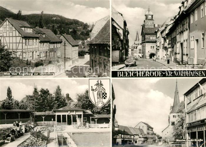 Bleicherode Loewenburgblick Maxim Gorki Strasse Freibad