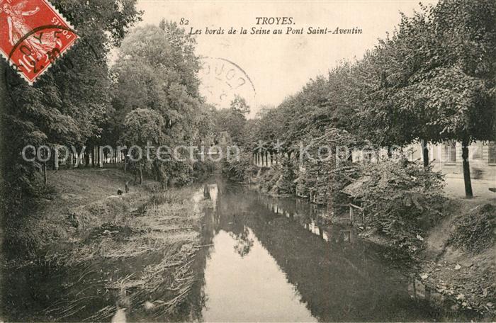 Troyes Aube Les bords de la Seine au Pont Saint Aventin