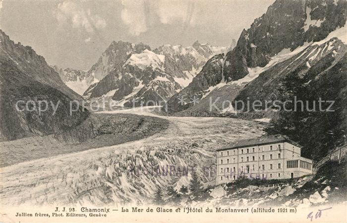 Chamonix La Mer de Glace et l’Hotel du Montanvert