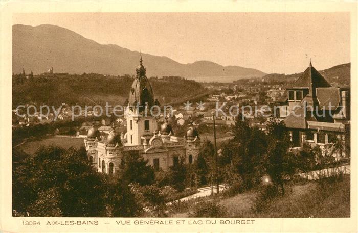 Aix-les-Bains Vue generale et Lac du Bourget