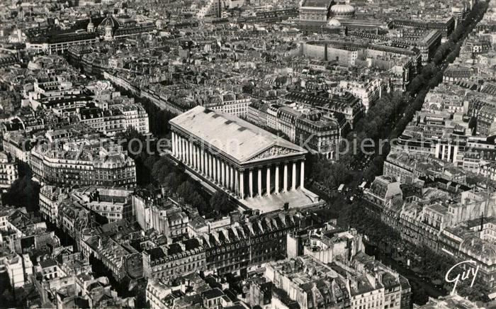 Paris Eglise de la Madelene Vue aerienne