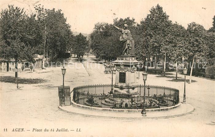 Agen Lot et Garonne Place du 14 Juillet
