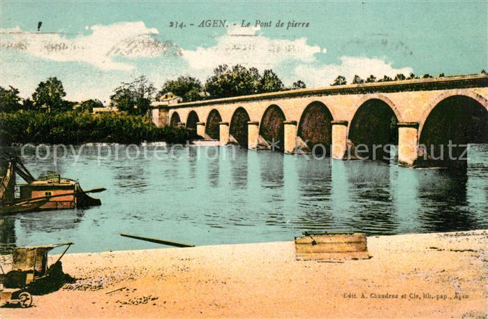 Agen Lot et Garonne Le Pont de pierre