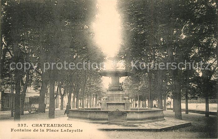 Chateauroux Indre Fontaine de la Place Lafayette