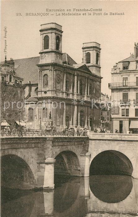 Besancon Doubs La Madeleine et la Pont de Battant