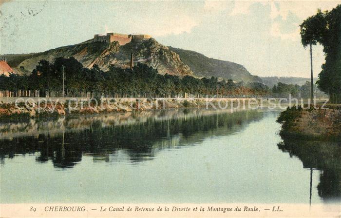 Cherbourg Le Canal de Retenue de la Divette et la Montagne du Roule