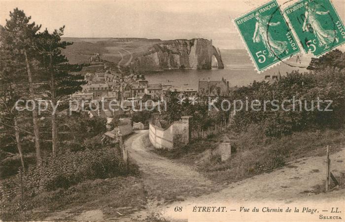 Etretat Vue du Chemin de la Plage