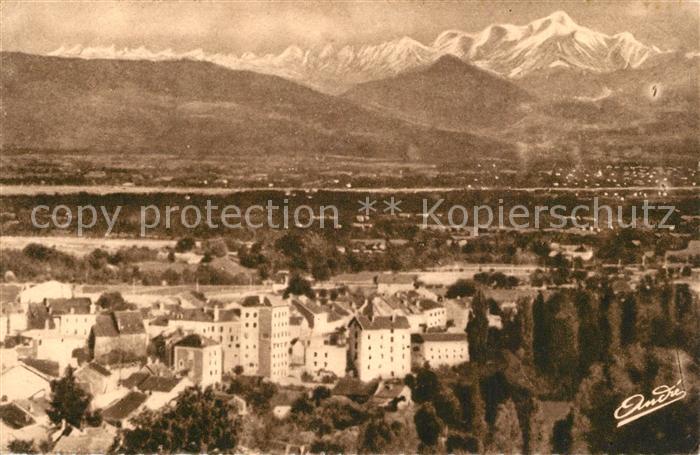 Gex Vue generale et la Mont Blanc