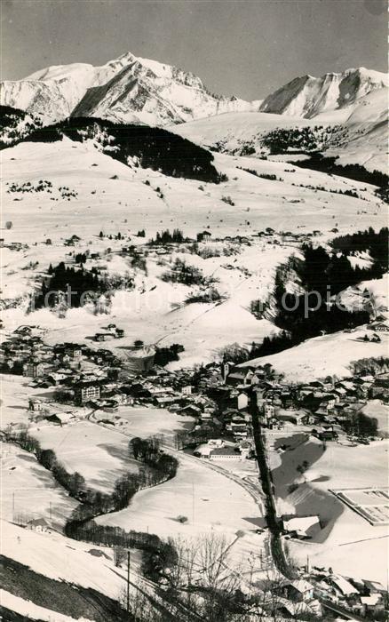 Megeve La ville et le Mont Blanc