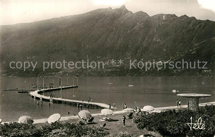 Aix-les-Bains La Plage et la Dent du Chat
