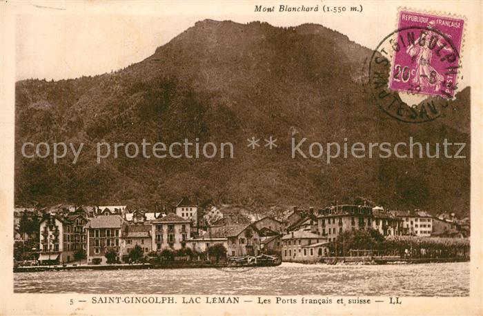Saint-Gingolph Haute Savoie Lac Leman Les Ports francais et suisse