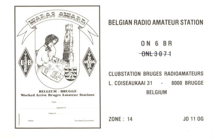 Brugge Bruges Flandern Belgian Radio Amateur Station