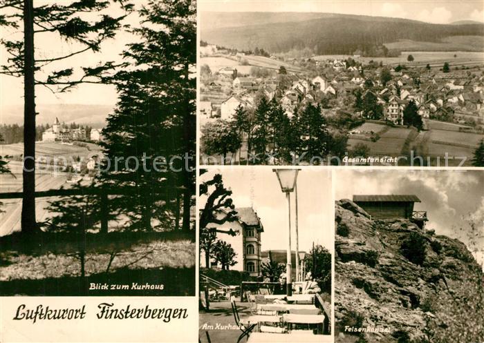 Finsterbergen Blick zum Kurhaus Panorama Felsenkanzel