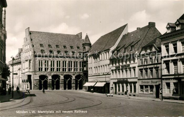 Minden Westfalen Marktplatz mit neuem Rathaus