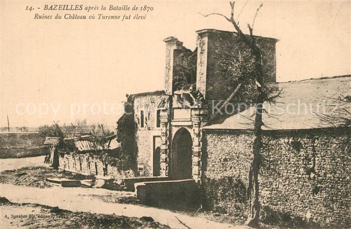 Bazeilles Ruines du Chateau ou Turenne fut eleve