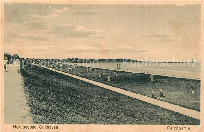 Cuxhaven Nordseebad Deichpartie