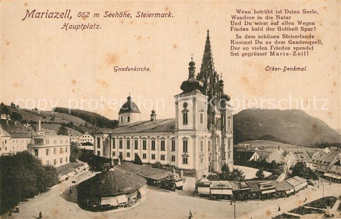 Mariazell Steiermark Hauptplatz Gnadenkirche Otker Denkmal