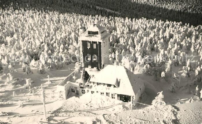 Fichtelberg Oberwiesenthal Wetterwarte Fliegeraufnahme