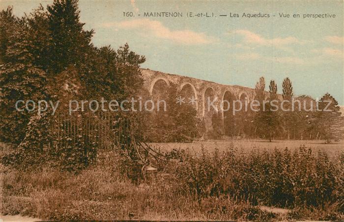 Maintenon Les Aqueduc Vue en perspective