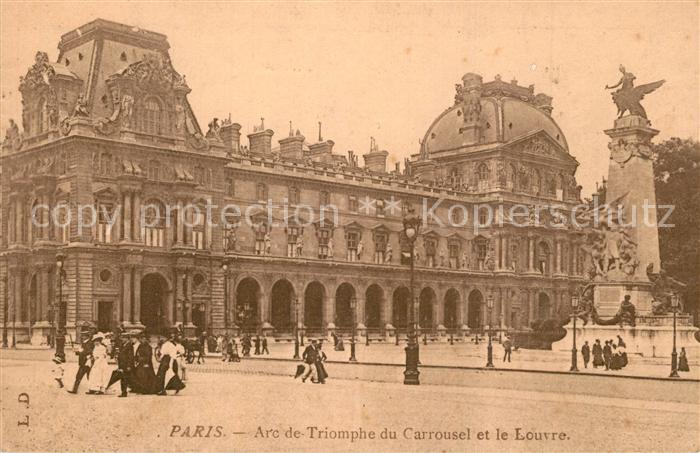 Paris Arc de Triomphe du Carrousel et le Louvre